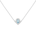 CHAUMET JOSEPHINE BLUE DIAMOND SILVER NECKLACE