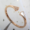 BVLGARI DREAM BRACELET OPEN PINK GOLD MOP DIAMOND
