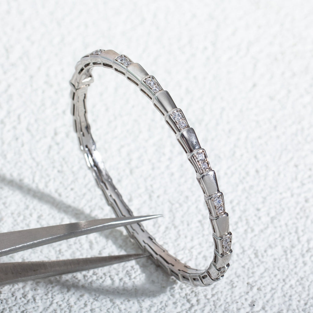 BVLGARI SERPENTI BRACELET SILVER DIAMOND