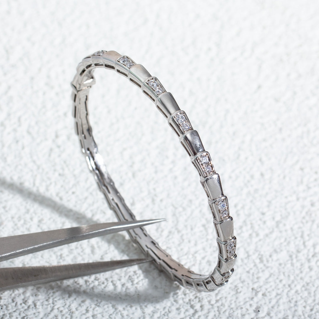 BVLGARI SERPENTI BRACELET SILVER DIAMOND