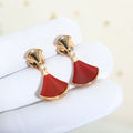 BVLGARI DREAM Carnelian PINK GOLD EARRINGS