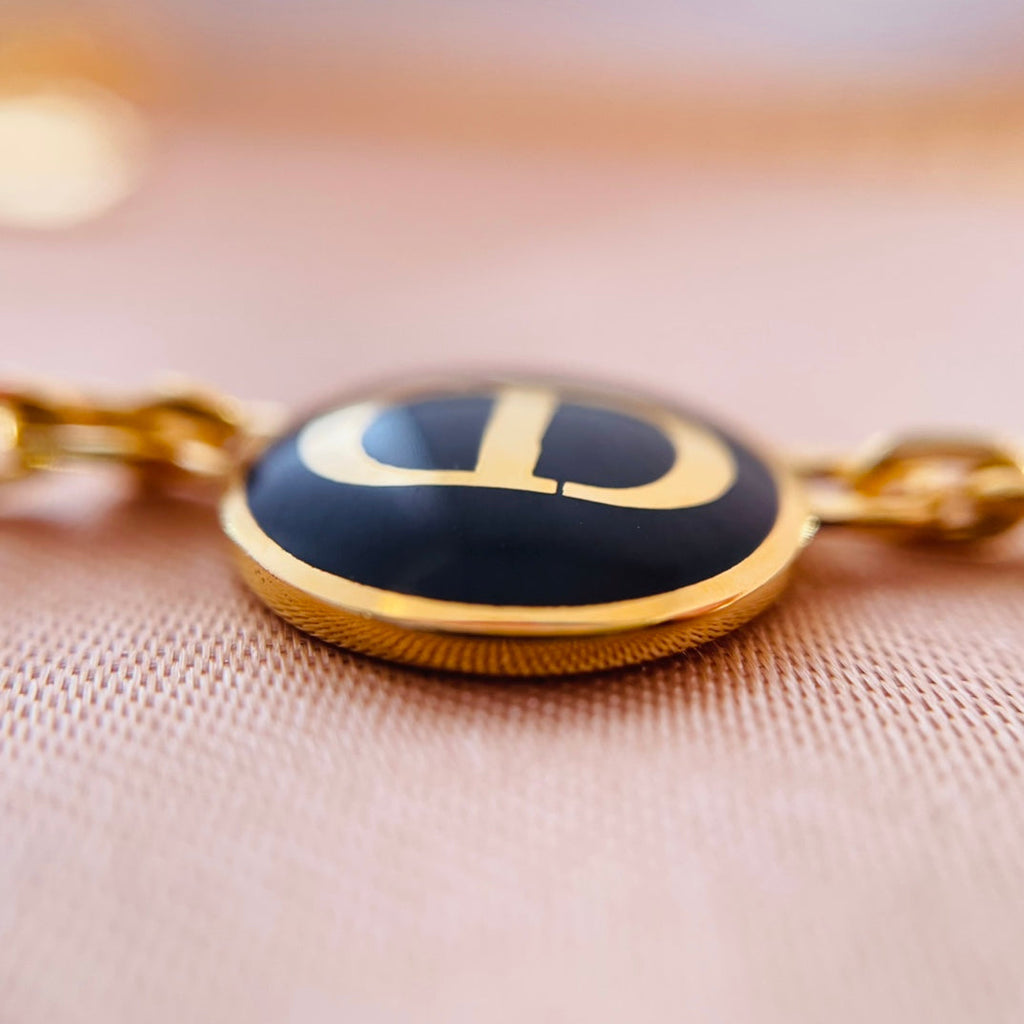 DIOR CD PEDANT NECKLACE GOLD