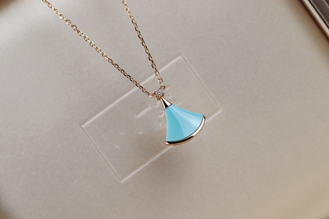 BVLGARI DREAM NECKLACE TURQUOISE PINK GOLD