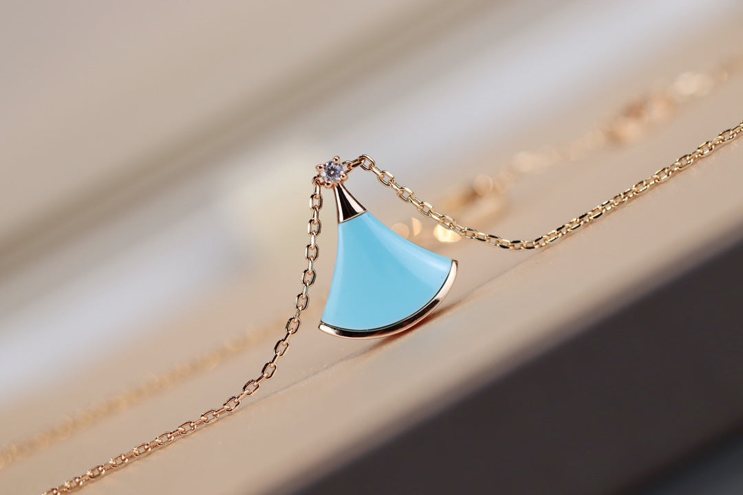 BVLGARI DREAM NECKLACE TURQUOISE PINK GOLD