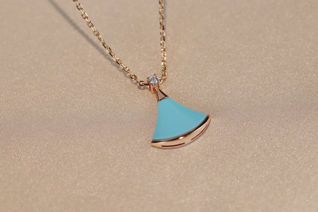 BVLGARI DREAM NECKLACE TURQUOISE PINK GOLD