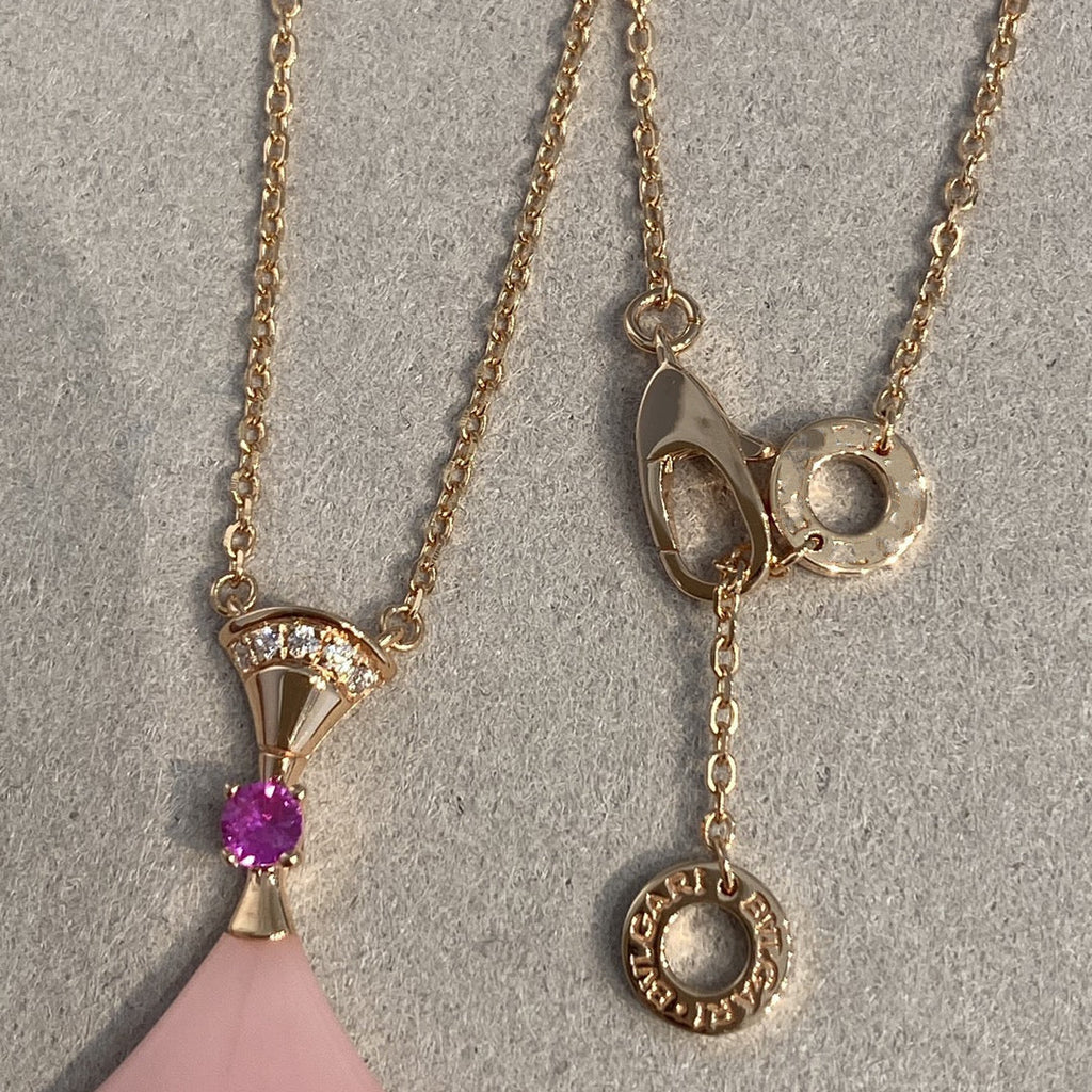 BVLGARI DREAM NECKLACE PINK OPAL