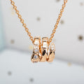 BVLGARI SERPENTI PINK GOLD NECKLACE DIAMOND