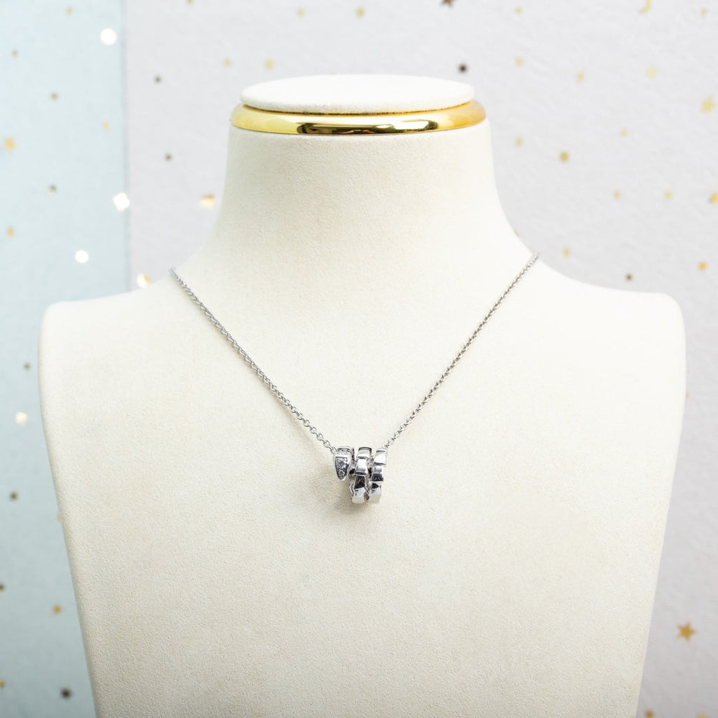 BVLGARI SERPENTI SILVER NECKLACE DIAMOND