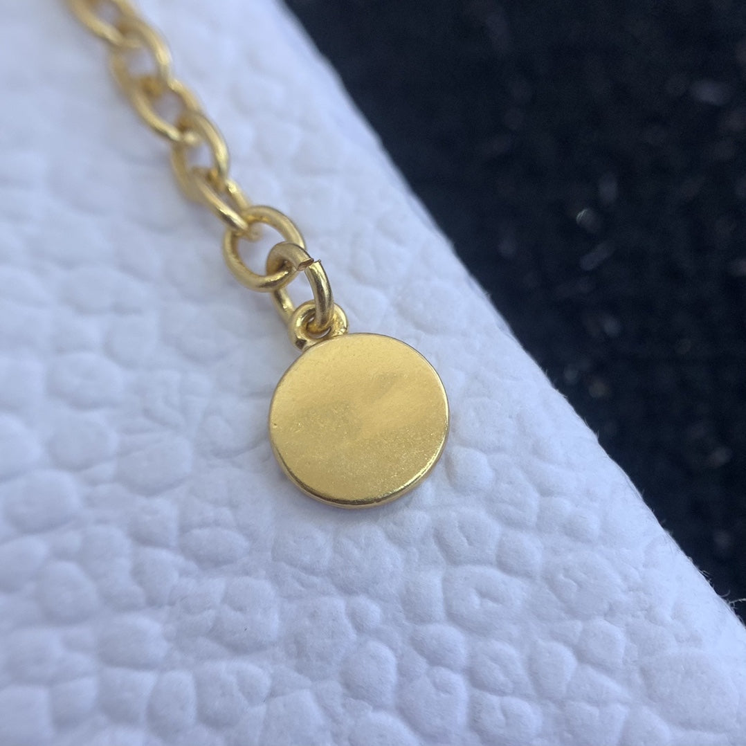 DIOR CD PEDANT MOP STAR GOLD NECKLACE