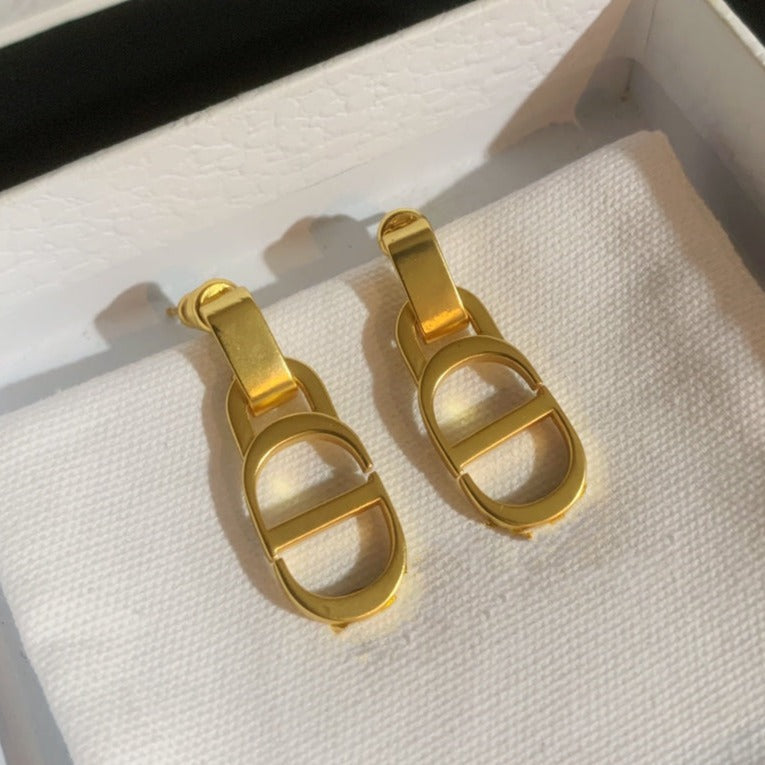 DIOR CD EARRINGS GOLD