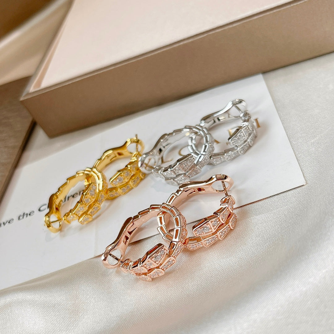 BVLGARI SERPENTI EARRINGS DIAMOND