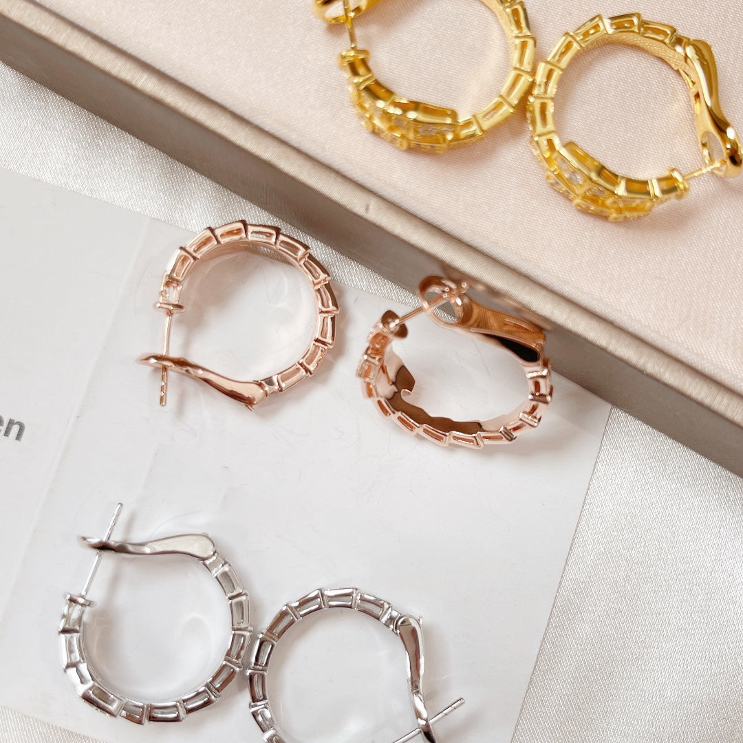 BVLGARI SERPENTI EARRINGS DIAMOND
