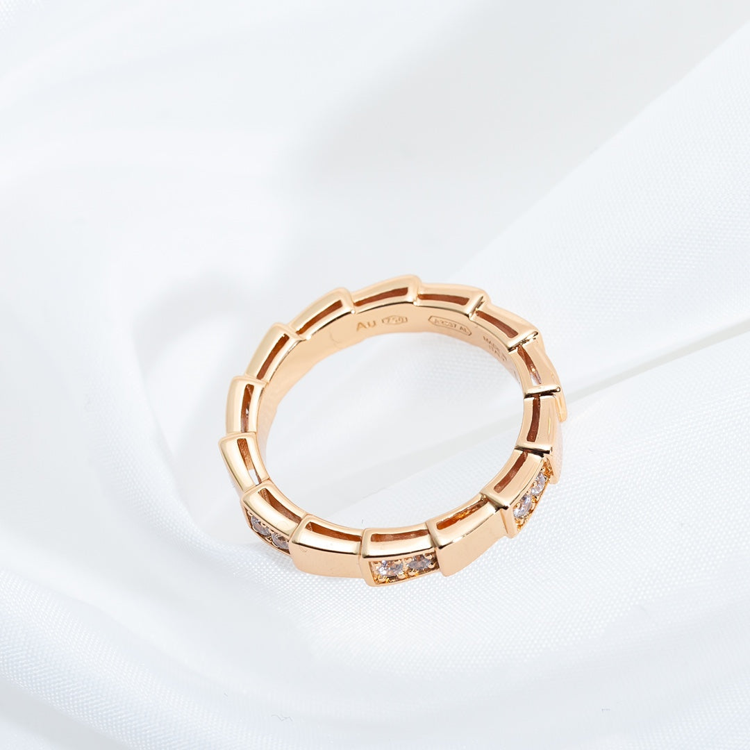 BVLGARI SERPENTI RING PINK GOLD 3MM