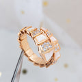 BVLGARI SERPENTI RING PINK GOLD DIAMOND MOP
