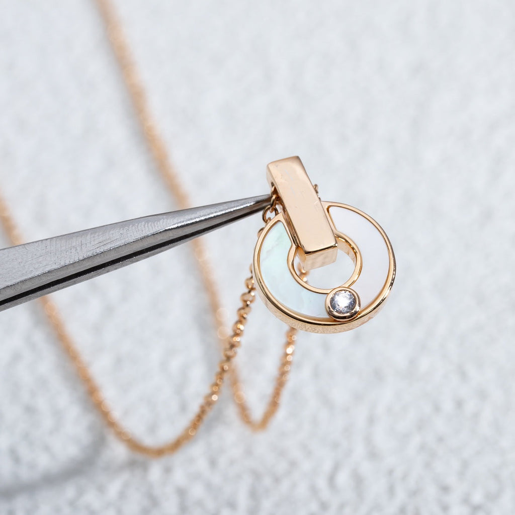 BVLGARI GARI NECKLACE PINK GOLD MOP