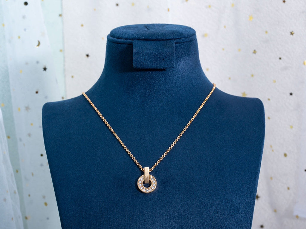 BVLGARI GARI NECKLACE PINK GOLD DIAMOND