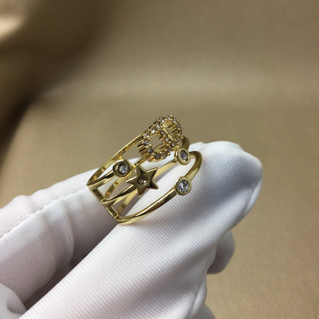 DIOR CD SHINY D RING GOLD