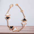 BVLGARI DREAM MOP AND ONYX BRACELET PINK GOLD