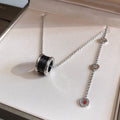 BVLGARI ZERO 1 BLACK CERAMIC SILVER NECKLACE