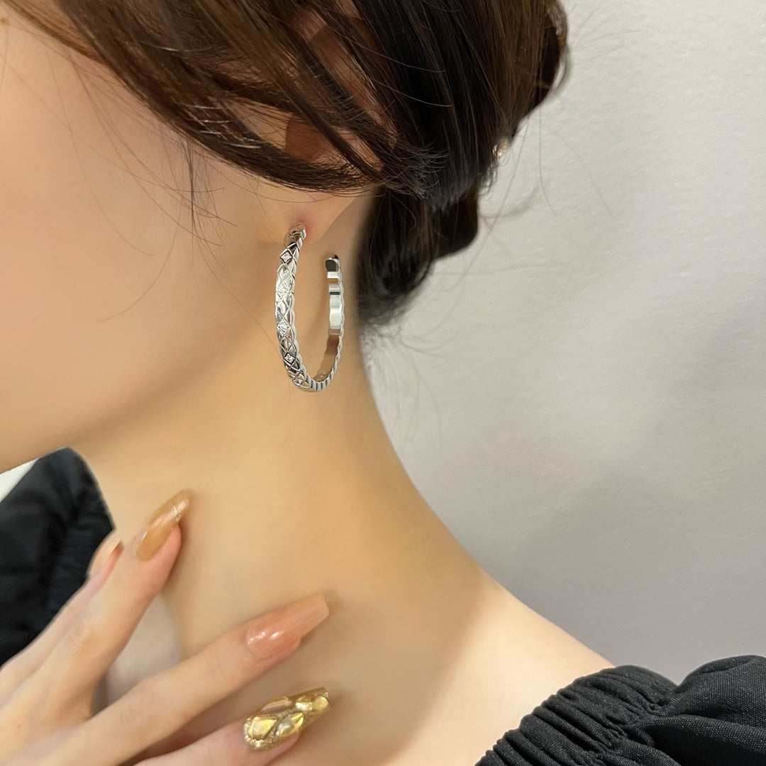 Chanel Crush Diamond Hoop Earrings