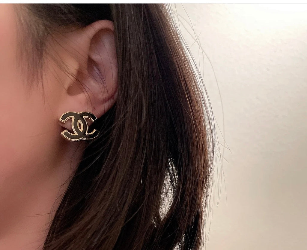 Chanel Double C Stud Earring