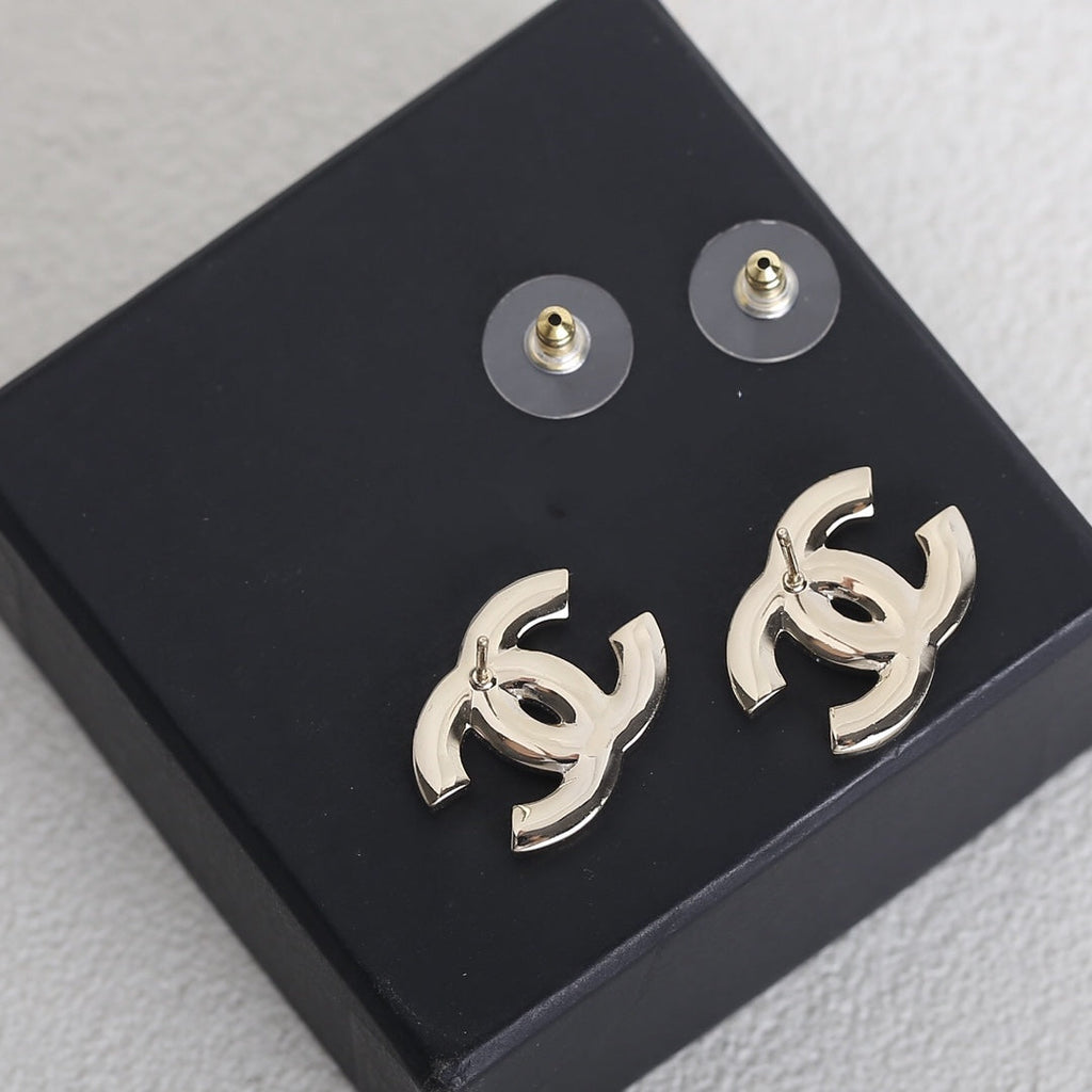 Chanel Double C Stud Earring