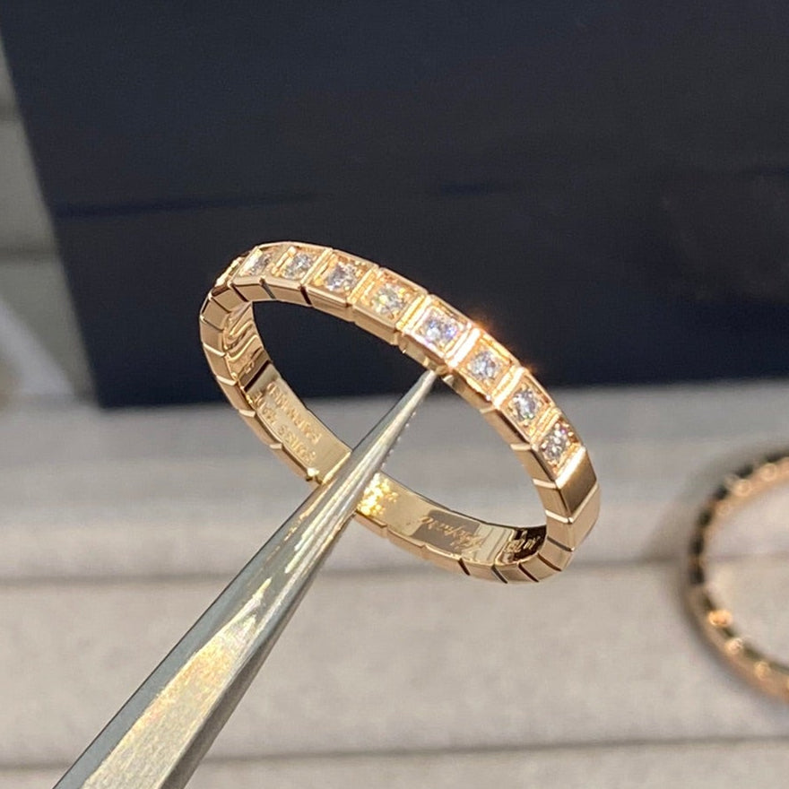 CHOPARD ICE CUBE PINK GOLD RING