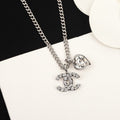 Chanel Double C Heart Diamond Necklace