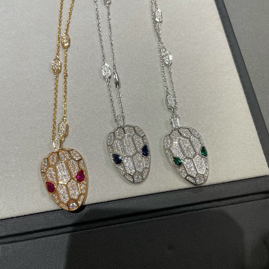 BVLGARI SERPENTS PEDANT DIAMOND NECKLACE