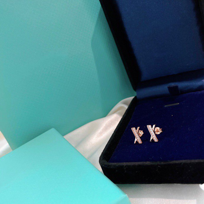 TIFFANY X EARRINGS ROSE GOLD DIAMONDS