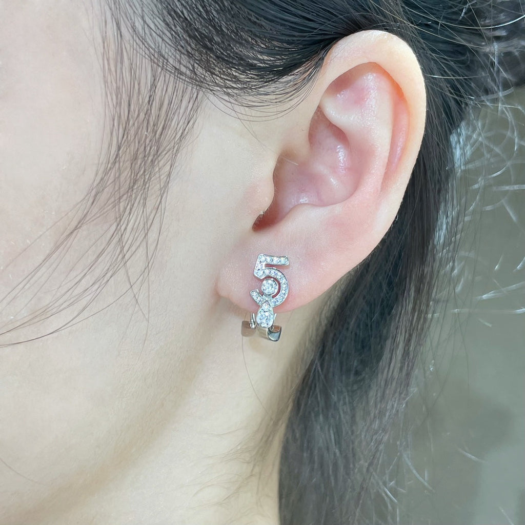 Chanel No5 Diamond Stud Earrings