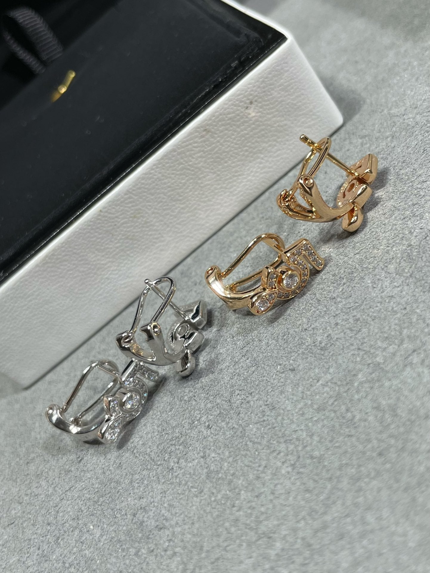 Chanel No5 Diamond Stud Earrings