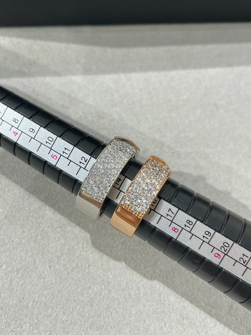 CHAUMET LIENS EVIDENCE PINK GOLD DIAMOND PAVED RING
