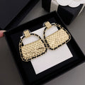 Chanel Flap Bag Stud Earrings