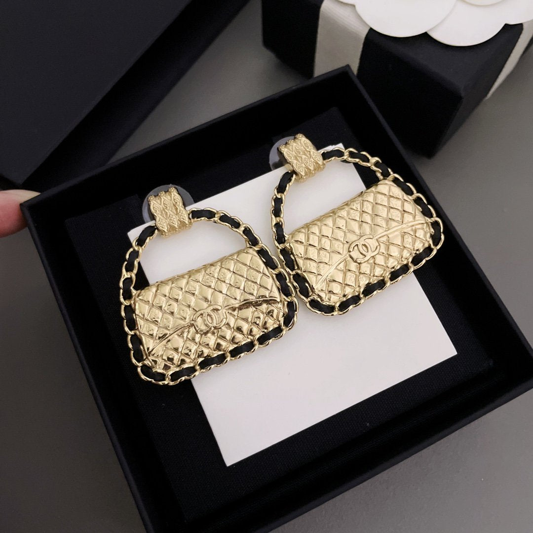 Chanel Flap Bag Stud Earrings