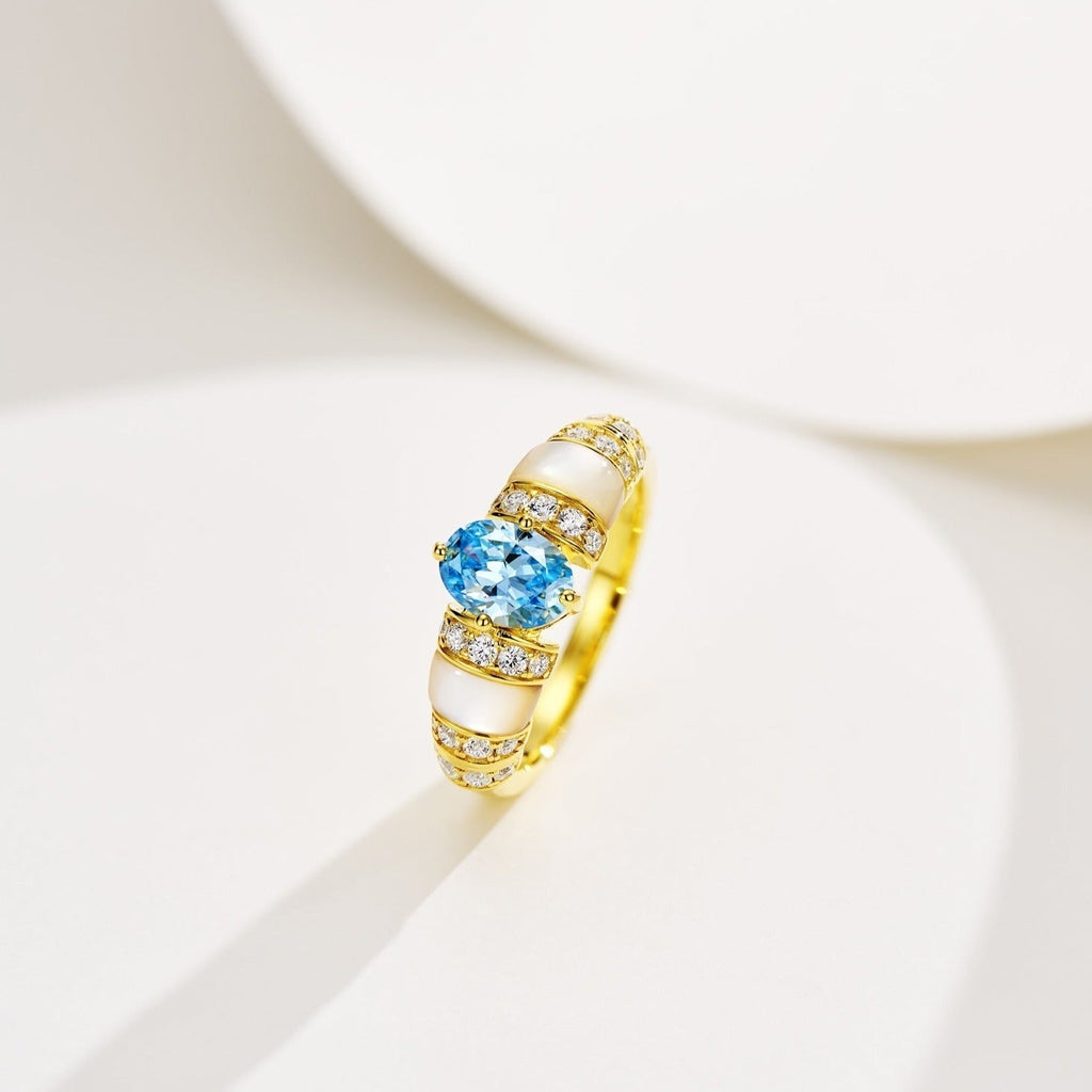 DIOR PARAIBA GOLD DIAMOND RING