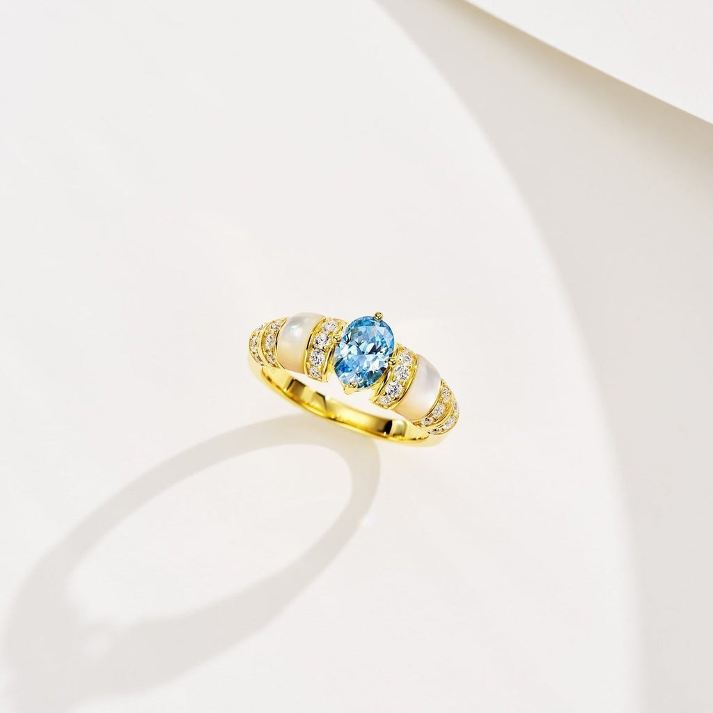 DIOR PARAIBA GOLD DIAMOND RING