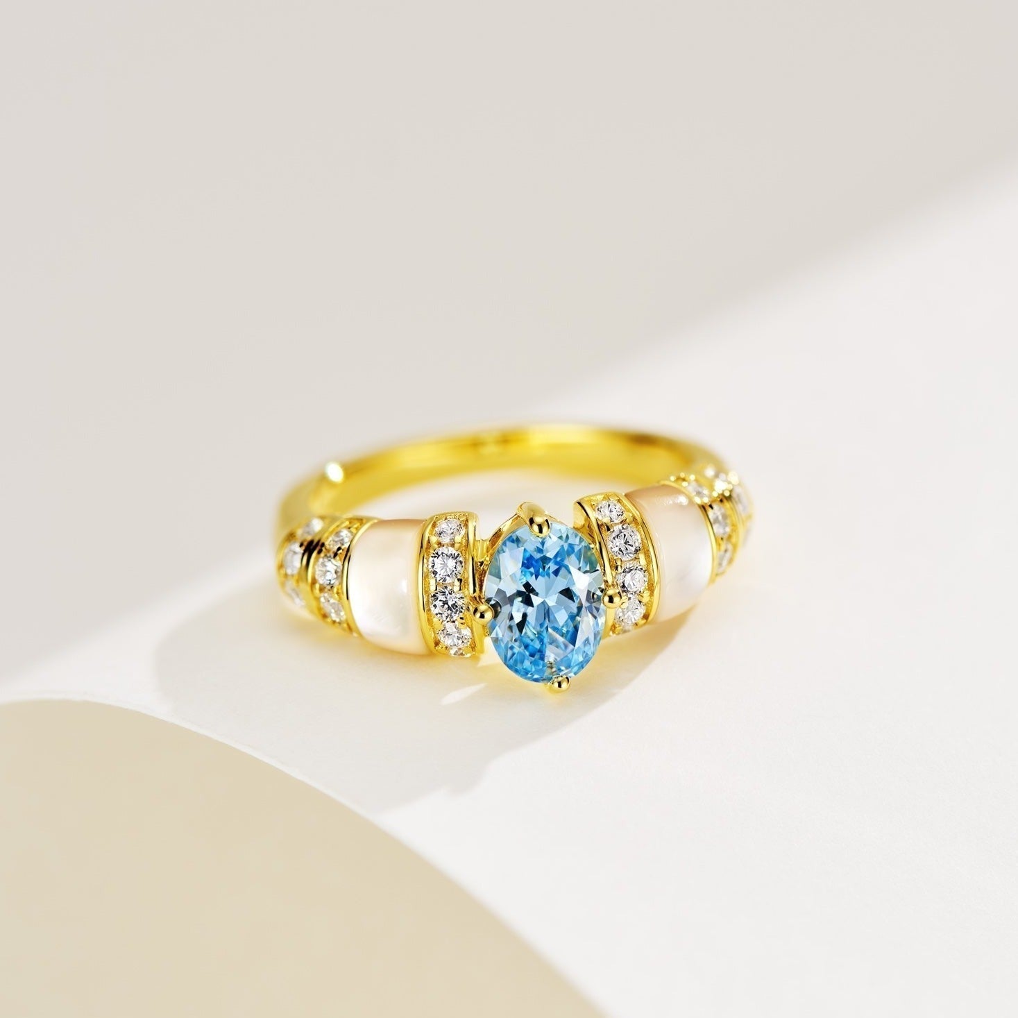 DIOR PARAIBA GOLD DIAMOND RING