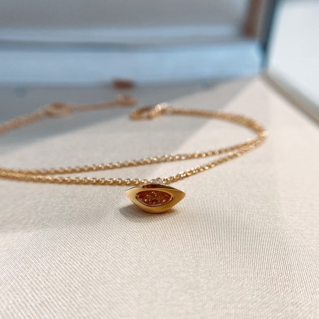 BVLGARI DREAM 1 MOTIF DIAMOND DOUBLE CHAIN BRACELET