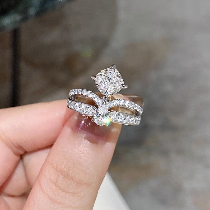 CHAUMET JOSEPHINE DIAMOND SILVER RING