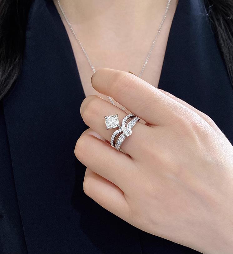 CHAUMET JOSEPHINE DIAMOND SILVER RING