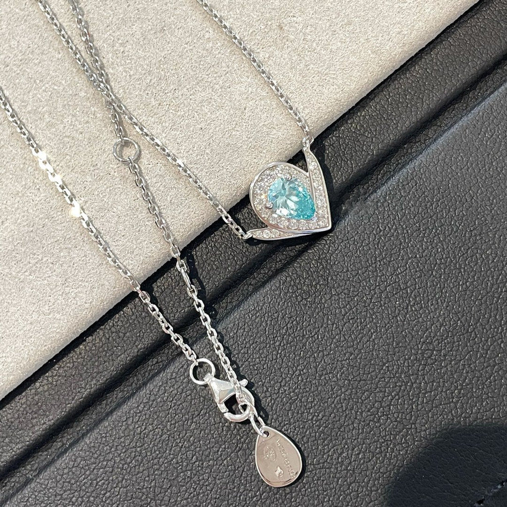 CHAUMET JOSEPHINE BLUE DIAMOND SILVER NECKLACE