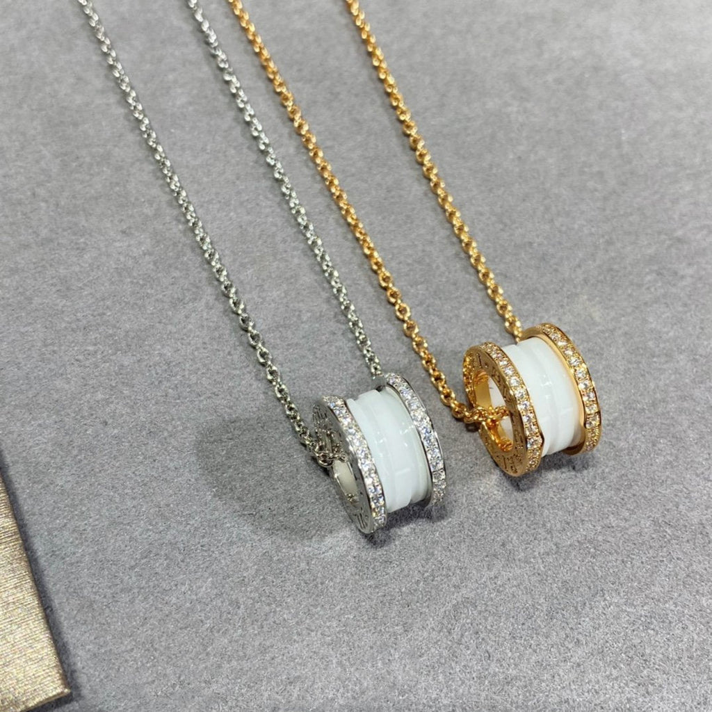 BVLGARI ZERO 1 DIAMOND CERAMIC NECKLACE