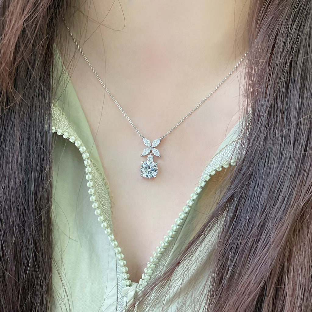 TIFFANY VICTORIA PENDANT SILVER DIAMOND NECKLACE