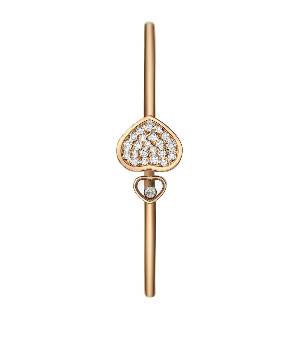 CHOPARD HAPPY HEART PINK GOLD BRACELET DIAMOND