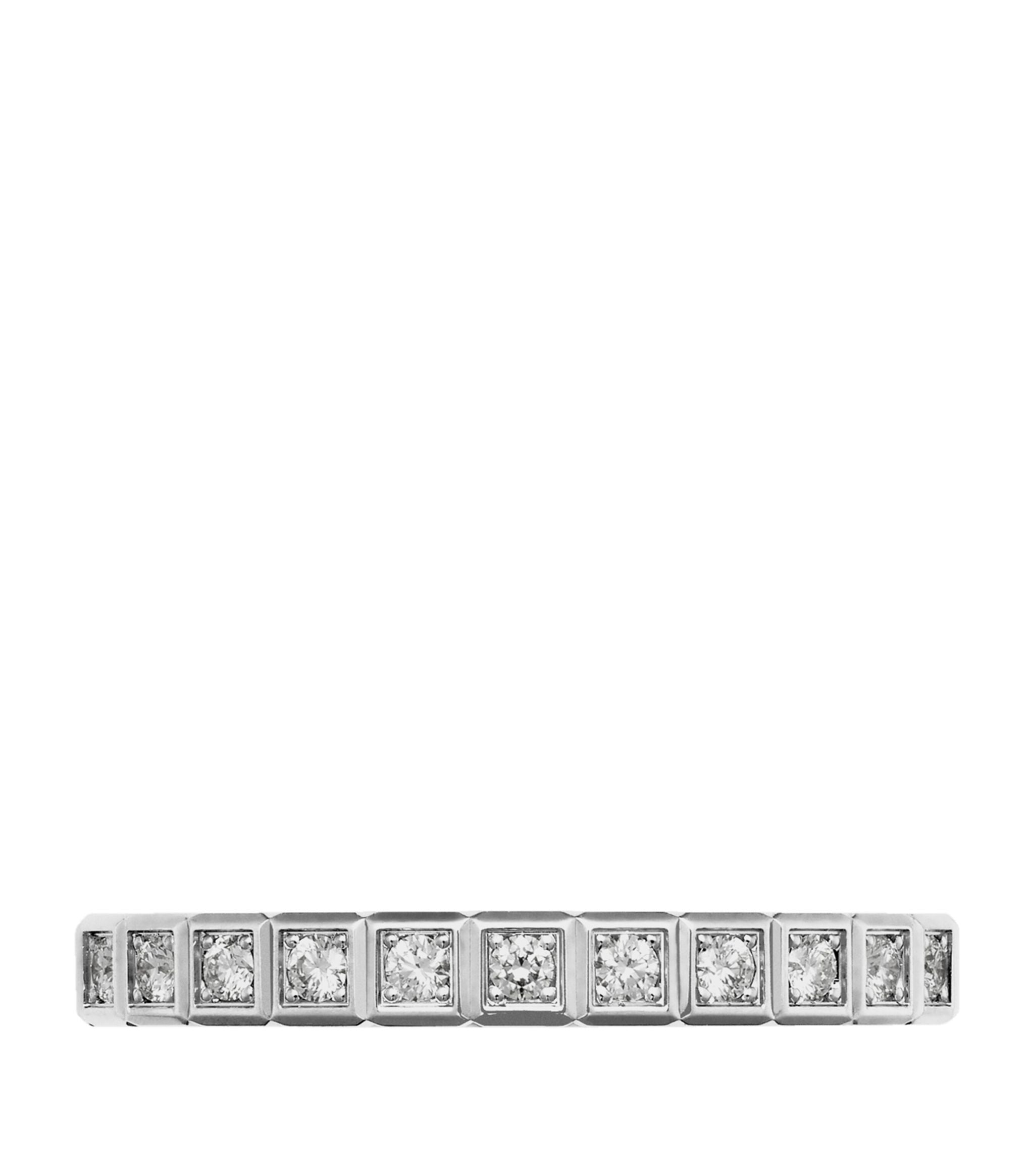 CHOPARD ICE CUBA RING SILVER FULL DIAMOND
