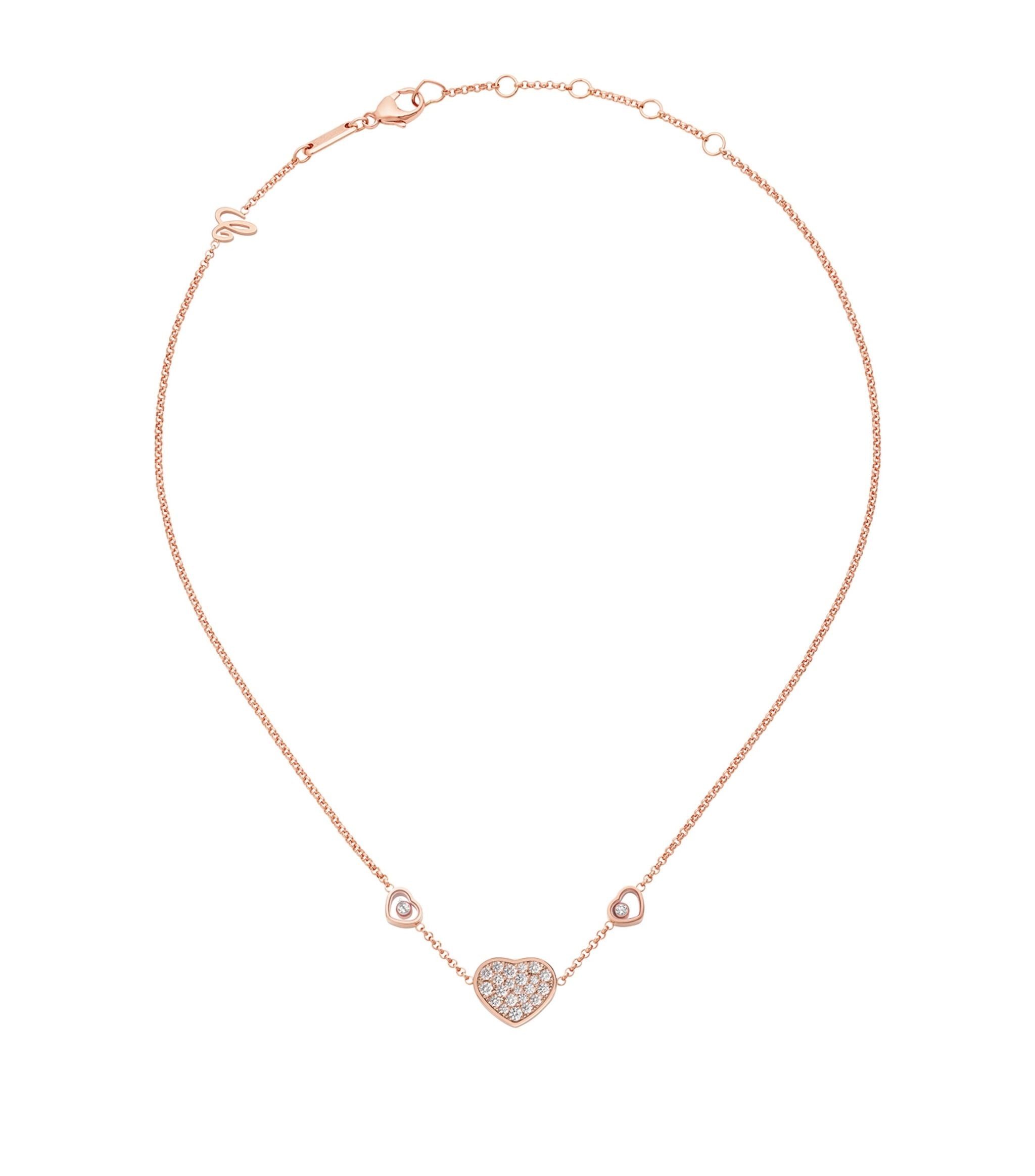 CHOPARD HAPPY HEART NECKLACE 3 MOTIFS DIAMOND