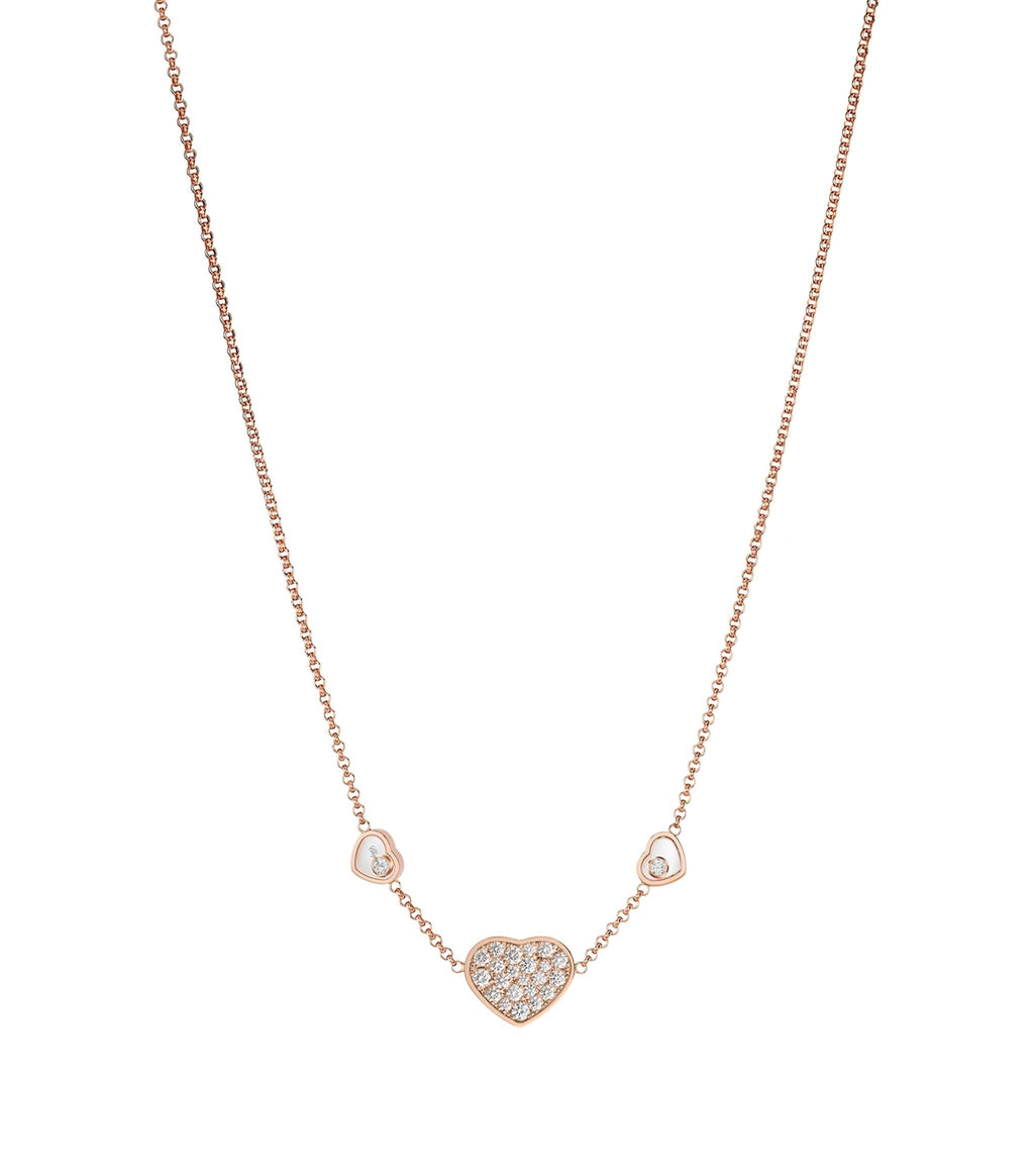 CHOPARD HAPPY HEART NECKLACE 3 MOTIFS DIAMOND