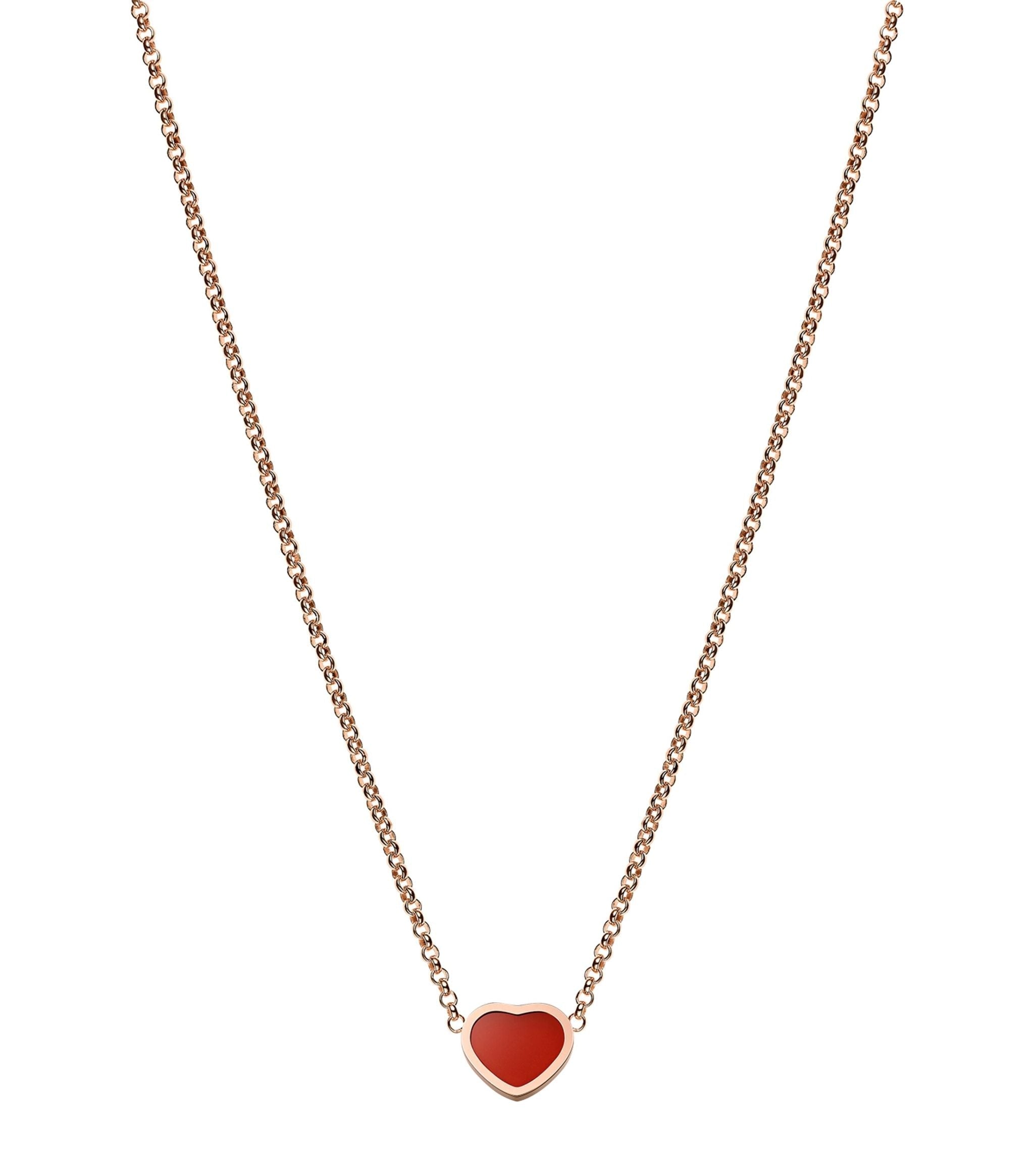 CHOPARD HEART PEDANT CARNELIAN NECKLACE