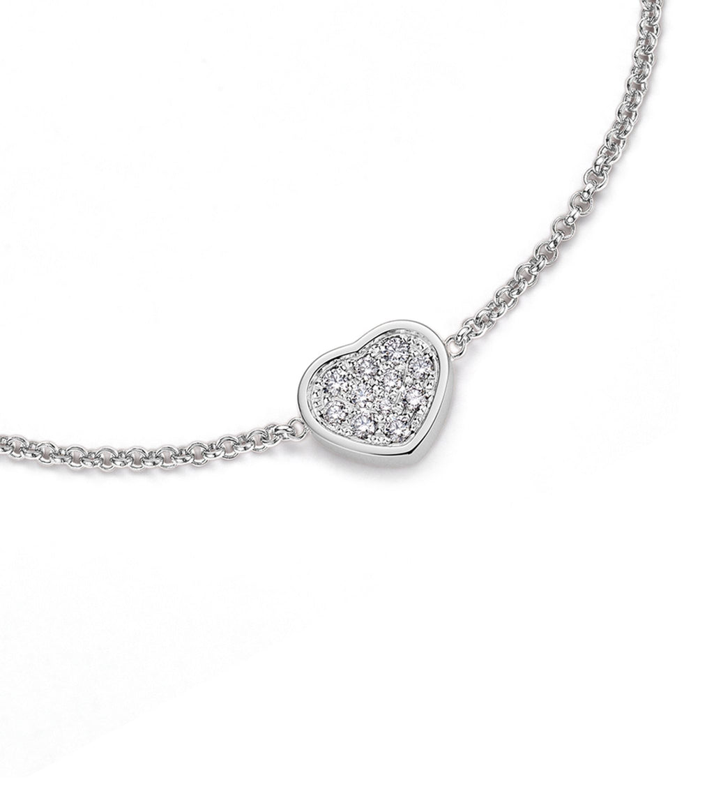 CHOPARD HAPPY HEART SILVER BRACELET DIAMOND